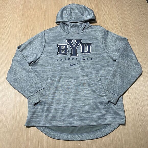 Nike BYU Cougars‎ Men's Size L Dri-Fit Basketball Pullover Hoodie Sweatshirt - Picture 1 of 8